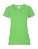 Ladies Valueweight T Kleur Lime Green