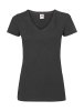 Ladies Valueweight V-Neck T Kleur Black