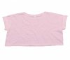 Women's Organic Crop Top T Kleur Soft Pink