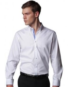 Contrast Premium Oxford Button Down Shirt LS