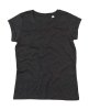 Women's Organic Roll Sleeve T Kleur Charcoal Grey Melange