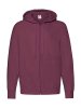 Lightweight Hooded Sweat Jacket Kleur Burgundy