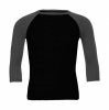 Unisex 34 Sleeve Baseball T-Shirt Kleur Black-Deep Heather