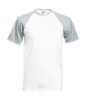 Baseball Tee Kleur White-Heather Grey