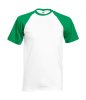 Baseball Tee Kleur White-Kelly Green