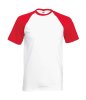 Baseball Tee Kleur White-Red