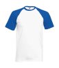 Baseball Tee Kleur White-Royal