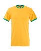 Ringer Tee Kleur Sunflower-Kelly Green